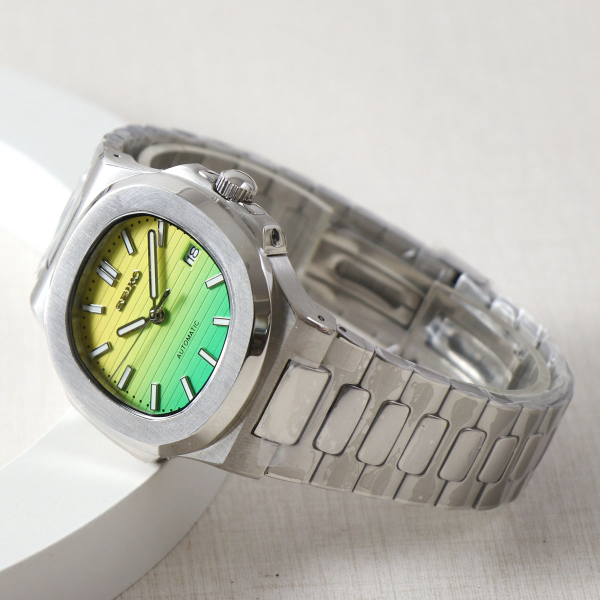 Seiko Nautilus MOD Yellow-Green Dial