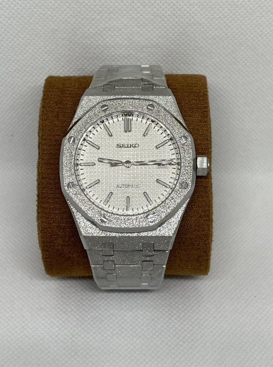 Seiko Royal Oak MOD White Dial Frosted