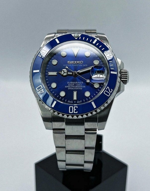 Seiko Submariner MOD Blue Dial