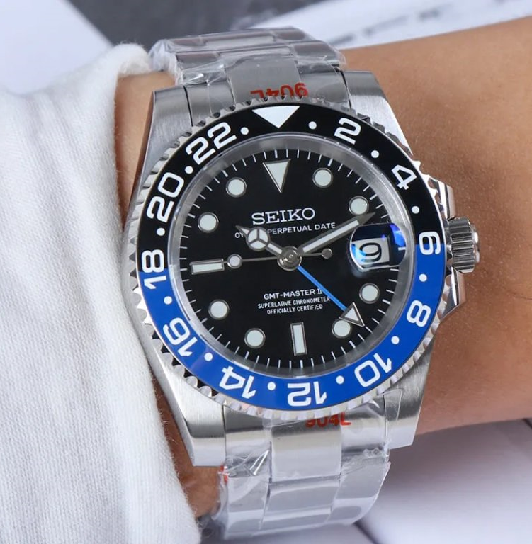 Seiko GMT MOD Batman Dial