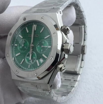 Seiko Royal Oak Chronograph MOD Green Dial