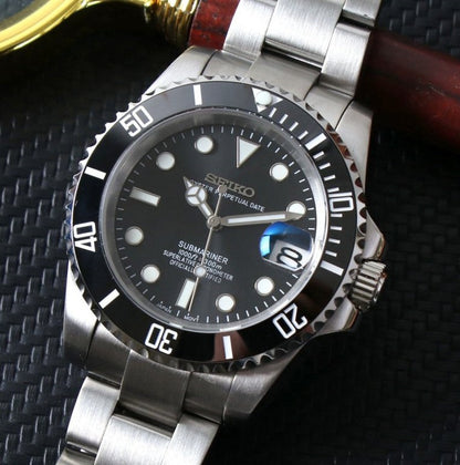 Seiko Submariner MOD Black Dial