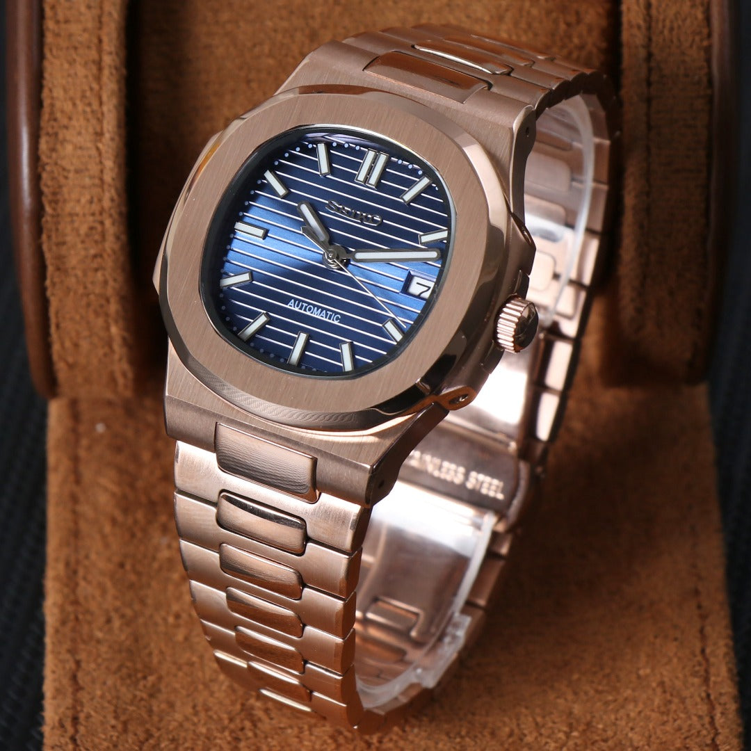 Seiko Nautilus MOD Blue Dial Rose Gold