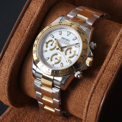 Seiko Daytona MOD White & Gold Dial