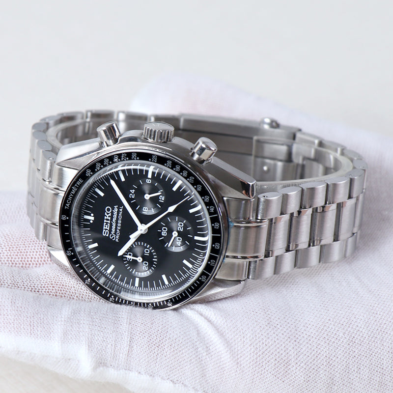 Seiko Speedmaster MOD Black Dial White