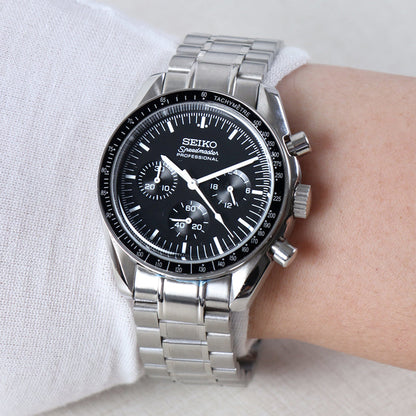 Seiko Speedmaster MOD Black Dial White