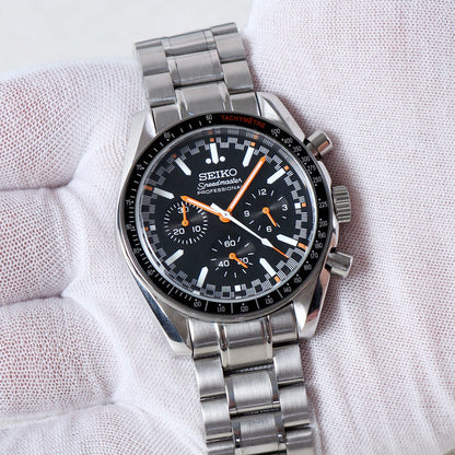 Seiko Speedmaster MOD Black Dial Orange