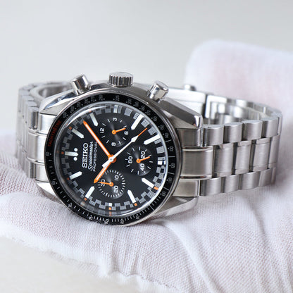 Seiko Speedmaster MOD Black Dial Orange