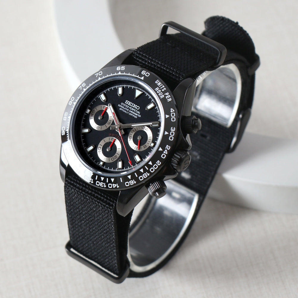 Seiko Daytona MOD Black in Black