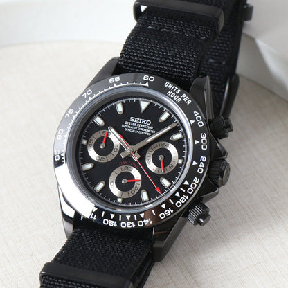 Seiko Daytona MOD Black in Black