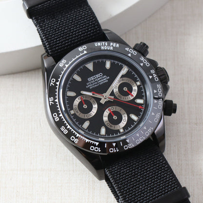 Seiko Daytona MOD Black in Black