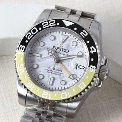 Seiko GMT MOD Yellow Meteorite Dial